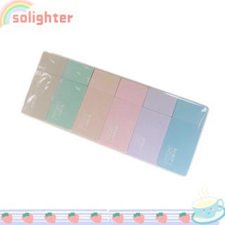 Solighter เทปลบคําผิด พลาสติก สีขาว จดบันทึก ใช้ในสํานักงาน 6 แพ็ค