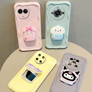 พร้อมส่ง ใหม่ เคสโทรศัพท์มือถือแบบนิ่ม ลายการ์ตูนน่ารัก พร้อมกระจกขาตั้ง สําหรับ Realme11 10 NFC 4G 5G Realme11 Pro Realme 11 Pro + Plus 5G 2023