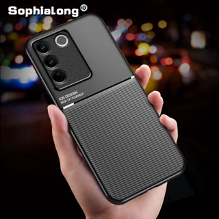 เคสโทรศัพท์มือถือหนัง พร้อมแม่เหล็กติดรถยนต์ คุณภาพสูง สําหรับ VIVO S16 V27 Pro S16E V27E V2244A V2245A V2230 V2239A
