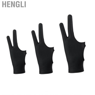 Hengli 2 Finger Painting Glove  Neat Stitching Tablet  3 Layer Prevent Smudge for Artist