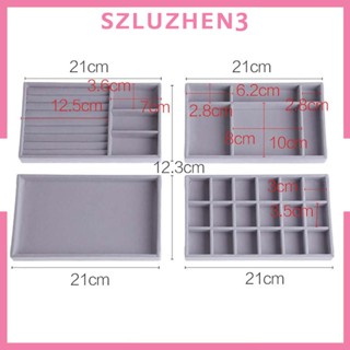 [Szluzhen3] ถาดจัดเก็บเครื่องประดับ สร้อยคอ ต่างหู L21 ซม. W12.5 ซม. 5 ซม.