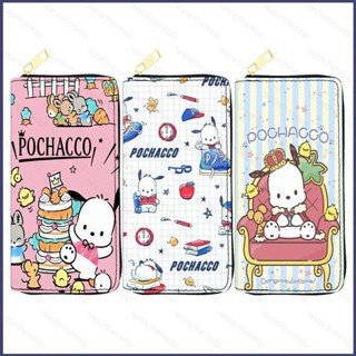 กระเป๋าสตางค์ ใบยาว แต่งซิป ลายการ์ตูน Sanrio Pochacco น่ารัก อเนกประสงค์ สําหรับผู้หญิง และนักเรียน