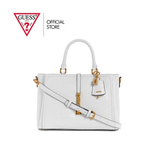 GUESS กระเป๋าถือ รุ่น CA877306 JAMES GIRLFRIEND SATCHEL สีขาว