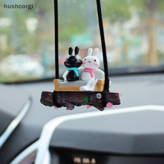 [hushcorgi] ใหม่ พร้อมส่ง จี้ฟิกเกอร์กระจกมองหลัง รูปผู้หญิงน่ารัก สําหรับตกแต่งภายในรถยนต์