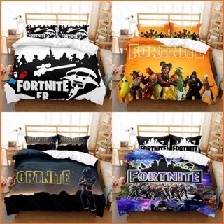 Kts FORTNITE 3in1 ชุดเครื่องนอน ผ้าปูที่นอน ผ้าห่ม ผ้านวม บ้าน ห้องนอน ซักทําความสะอาดได้ สะดวกสบาย ชุดหอพัก