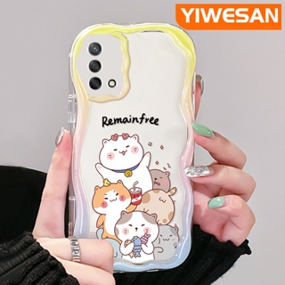 เคสโทรศัพท์มือถือแบบนิ่ม ใส กันกระแทก ลายการ์ตูนแมว สําหรับ OPPO A74 4G A95 4G F19 F19S Reno 6 Lite