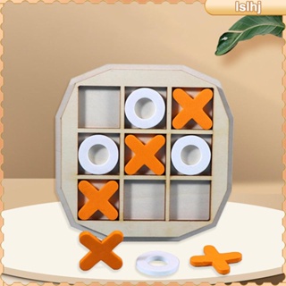 [Lslhj] เกมกระดานไม้ปริศนา TAC Toe Board Game สําหรับผู้ใหญ่ และเด็ก