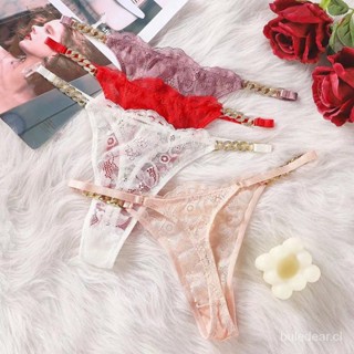 Victorias secret ชุดชั้นใน กางเกงชั้นใน ผ้าฝ้าย ไร้รอยต่อ แต่งพลอยเทียม ลูกไม้ เซ็กซี่ สําหรับสตรี AUCR NRRS