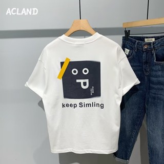 Acland เสื้อยืดผู้ชาย ผู้ชายเสื้อเชิ้ต เสื้อยืด ผ้านุ่ม ใส่สบาย ไม่หด ไม่ต้องรีด MTX2390KG5 37Z230913