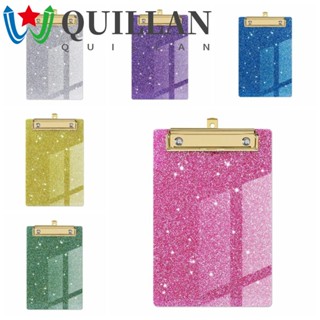 Quillan คลิปบอร์ดเมโม่แฟลช พร้อมคลิปหนีบกระดาษ สีทอง ทนทาน สําหรับเขียนเมนู