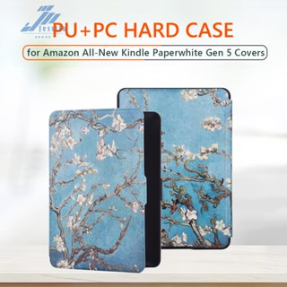 เคสโทรศัพท์มือถือ ป้องกันน้ํา แบบพับได้ พร้อมสายคล้องมือ สําหรับ Amazon All-New Kindle Paperwhite Gen 5 [Jessilu.th]