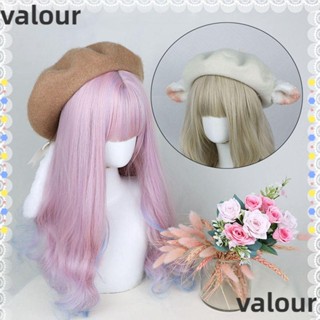 Valour หมวกเบเร่ต์ลําลอง ลายกระต่ายน่ารัก สีแคนดี้ แฟชั่น