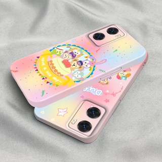 เคสโทรศัพท์มือถือ PC แข็ง ปิดด้านหลัง ลายหมีดัฟฟี่น่ารัก แวววาว สําหรับ Oppo A57 2022 4G A77s A77 A17 F11 A9 A5 A11 A55 A56 A92S Reno4 Z A93