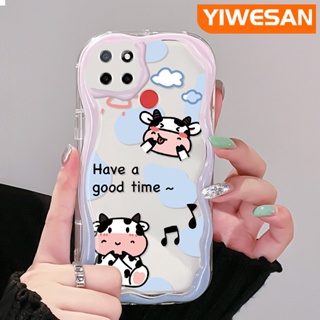 เคสโทรศัพท์มือถือใส แบบนิ่ม ลายการ์ตูนวัว กันกระแทก สําหรับ Realme C12 C15 C21 C25 C25s Narzo 20 Narzo 30A Narzo 50A