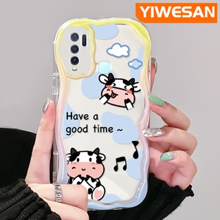 เคสโทรศัพท์มือถือใส แบบนิ่ม ลายการ์ตูนวัวน่ารัก กันกระแทก สําหรับ VIVO Y30 Y30i Y50