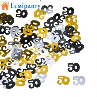 Lumiparty ลูกปาวันเกิด รูปดาวห้าแฉก สีดํา ทอง เงิน คละสี 15 กรัม ต่อถุง