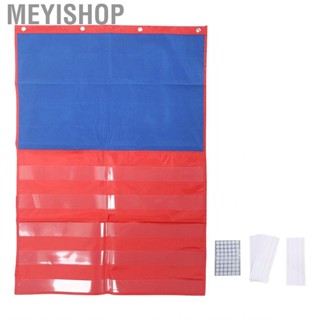 Meyishop Stick On Pocket Chart  Standard Nylon Blue Red for Kindergarten