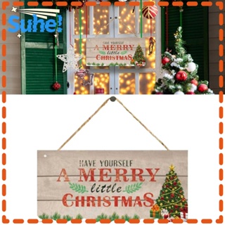 Suhe ป้ายไม้แขวนประตู ลาย Merry Christmas ทนทาน สําหรับแขวนประตู ห้อง โรงแรม