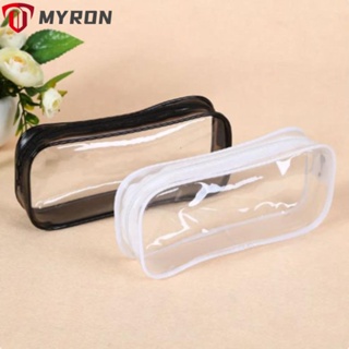 Myron กระเป๋าดินสอ PVC ใส กันน้ํา จุของได้เยอะ มีซิป สําหรับนักเรียน