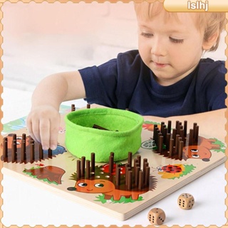 [Lslhj] บอร์ดเม่น Montessori สําหรับครอบครัว ปาร์ตี้ เกม เด็ก