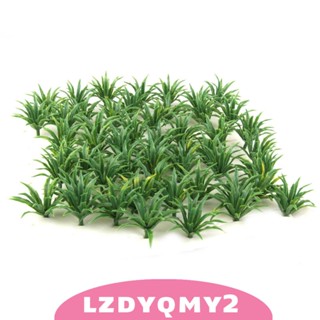 [Lzdyqmy2] โมเดลพุ่มไม้ สเกล HO สีเขียว สําหรับรางรถไฟ ทิวทัศน์ 50 ชิ้น