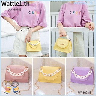 Wttle กระเป๋าหนังสะพายไหล่ สีพื้น สําหรับผู้หญิง