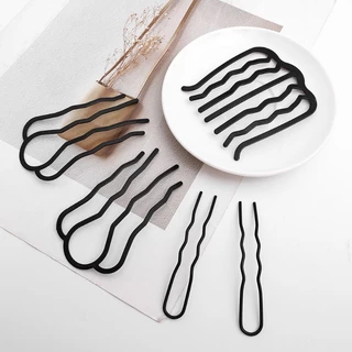 รูปร่าง U ถักบิดส้อมคลิปผมหยิก / หวี Hairpin สไตล์เกาหลี / ติดผมทนทานง่ายๆ อุปกรณ์เสริมผม / เครื่องมือสไตล์แฟชั่นผู้หญิง
