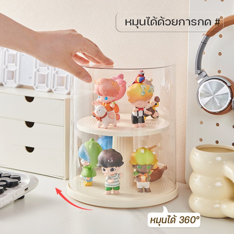 ชั้นวางโมเดล อคริลิค หมุนได้360° ชั้นวางตุ๊กตา กล่องฟิกเกอร์ ชั้นวางฟิกเกอร์ ตู้โมเดล ตู้โชว์ตุ๊กตา
