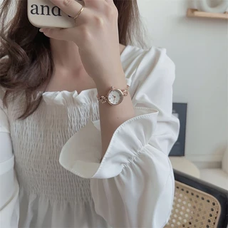 นาฬิกาข้อมือลําลอง ขนาดเล็ก รูปลักษณ์สูง แบบเรียบง่าย สไตล์เกาหลี สําหรับผู้หญิง