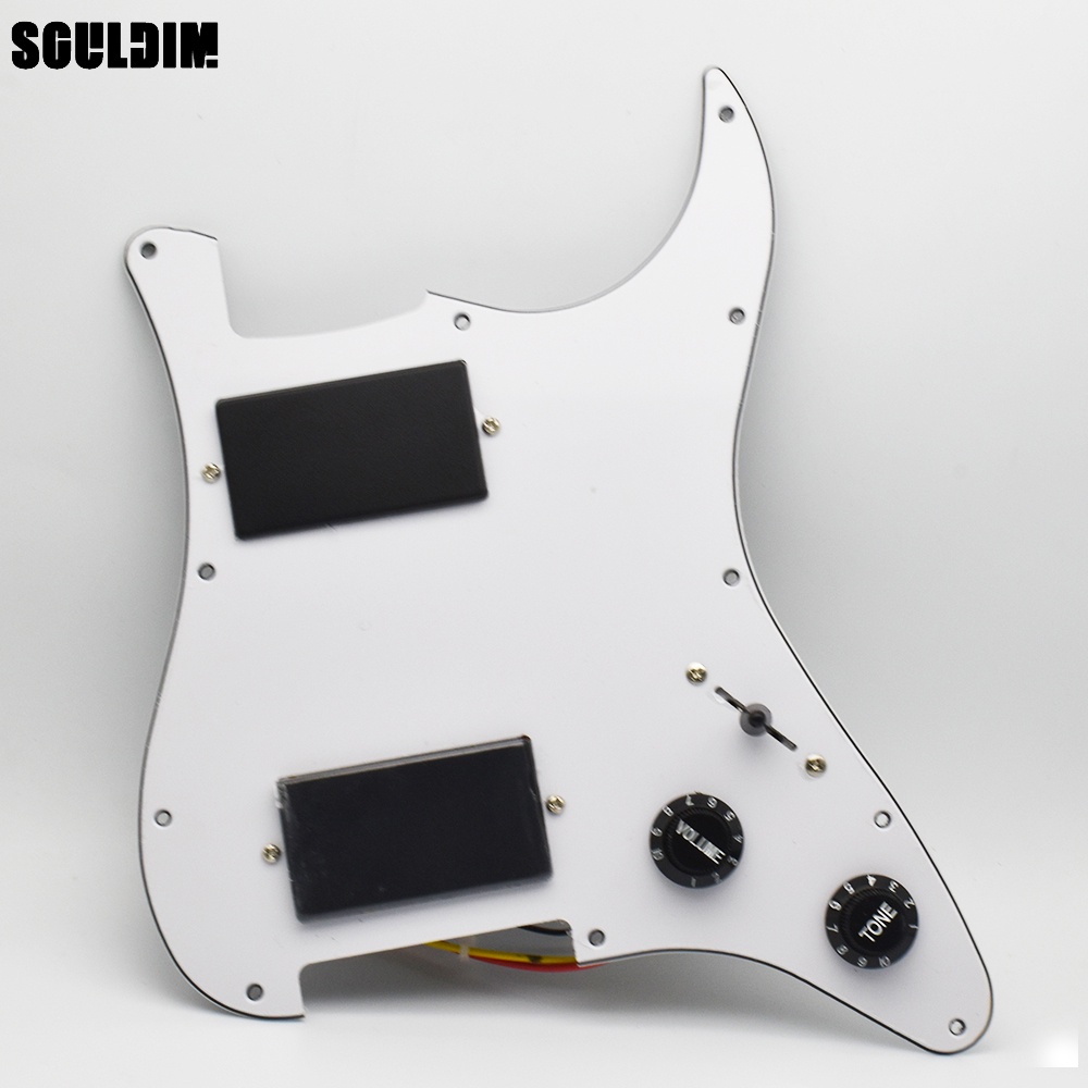 Prewired pickguard Guitar Pickups HH Humbucker Pickups โหลด pickguard Pickup พร้อม 1T1V 3Way control สําหรับ ST กีตาร์ไฟฟ้า