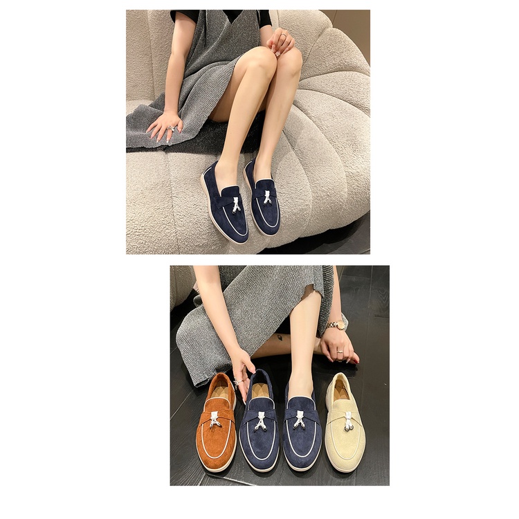 Hwshoes รองเท้าส้นแบน ระบายอากาศ สไตล์วินเทจ ใส่สบาย