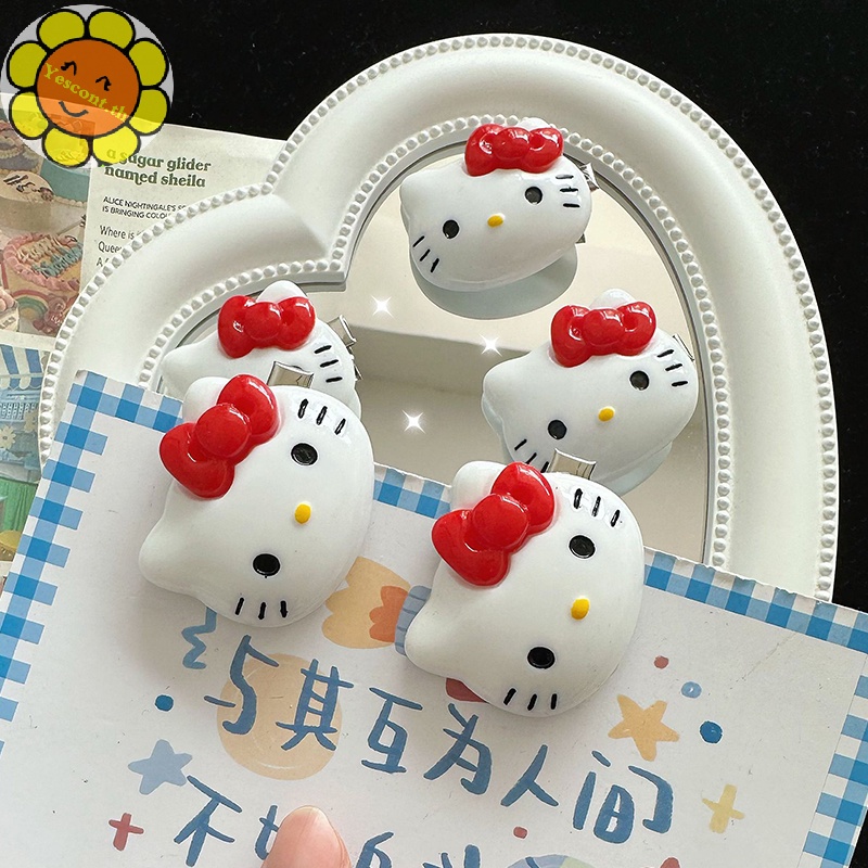 Yescont กิ๊บติดผม ลายการ์ตูนแมว Hello Kitty น่ารัก เครื่องประดับ สําหรับเด็กผู้หญิง