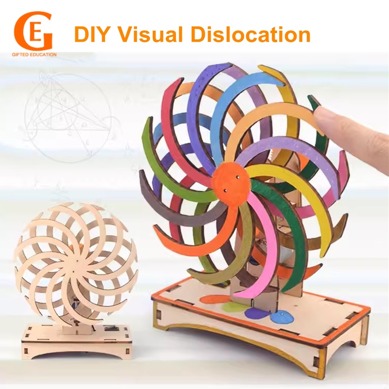 Gifted EDUCATION ชุดของเล่นจิ๊กซอว์ไม้ปริศนา 3D เพื่อการเรียนรู้เด็ก DIY