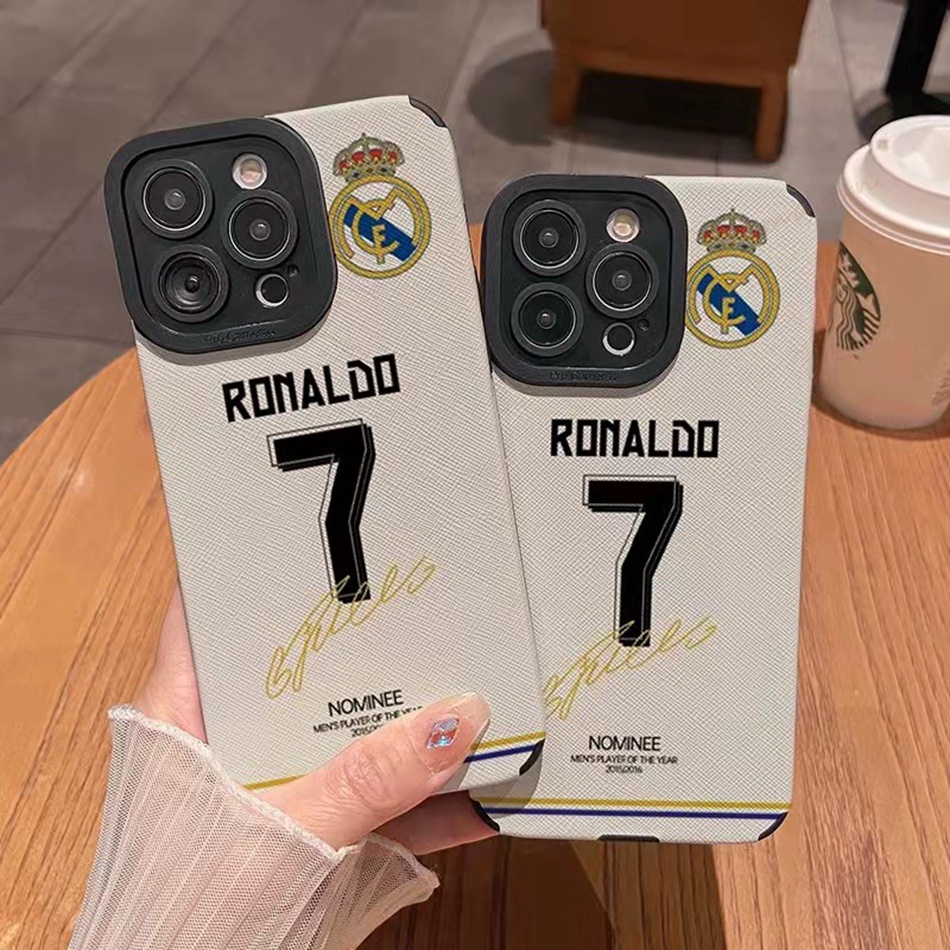 เคสโทรศัพท์มือถือหนัง ซิลิโคนนิ่ม กันกระแทก ลายทีมฟุตบอล หรูหรา สําหรับ iPhone 15 11 13 14 12 Pro MAX 7 8 Plus X XR 11Pro 13Pro XS MAX SE 2020 15Pro