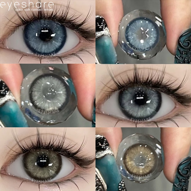 Eyeshare ใหม่ คอนแทคเลนส์สี 0 องศา 14.2 มม. สําหรับแต่งหน้า 1 คู่