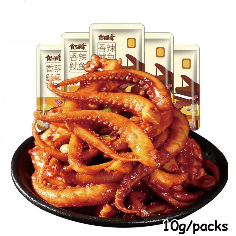 Zejun ตะกร้อตีปลาหมึกปรุงรส รสเผ็ด อาหารทะเล รสชาติอร่อย หอมเผ็ด พร้อมทาน