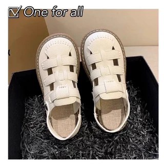 One for all พร้อมส่งจากไทย NEW TX507 รองเท้าแตะรัดส้นหัวโตสไตล์ญี่ปุ่น พื้นหนา3cm หนังนุ่มใส่สบาย