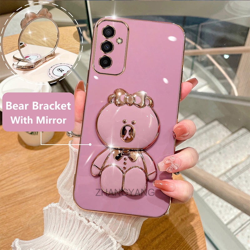 เคสโทรศัพท์ซิลิโคน TPU ลายหมีน่ารัก 3D สําหรับ Samsung M14 M52 M54 5G