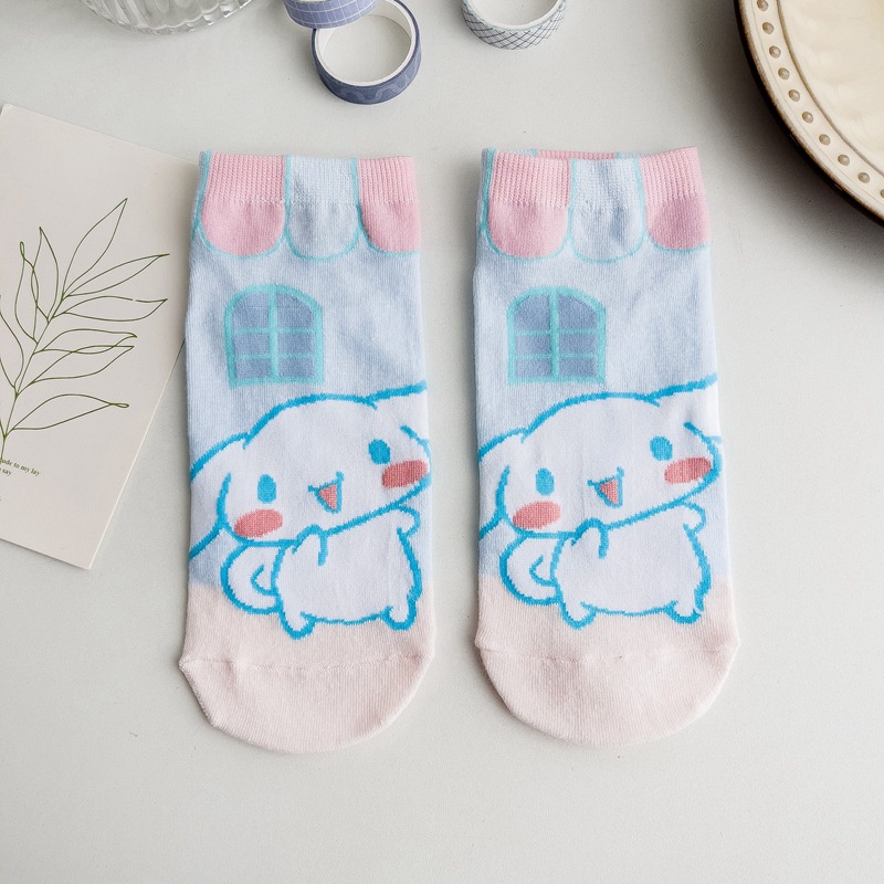 ถุงเท้า ผ้าฝ้าย ลายการ์ตูน Cinnamon Dog สไตล์ญี่ปุ่น สําหรับเด็กผู้หญิง - รูปที่ 7