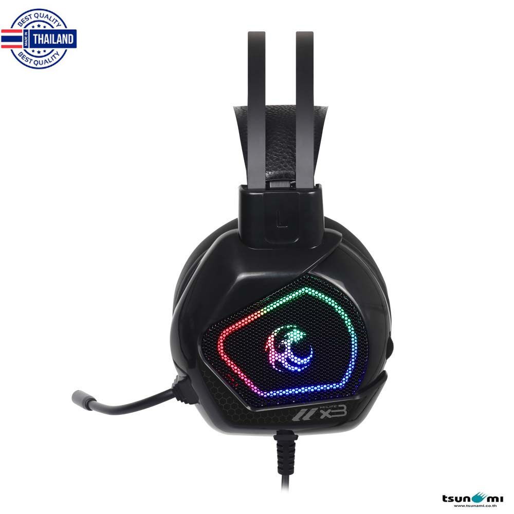 หูฟังเกมมิ่ง Tsunami X3 7.1 RGB Gaming Headphone รัประกันสินค้า 2 year