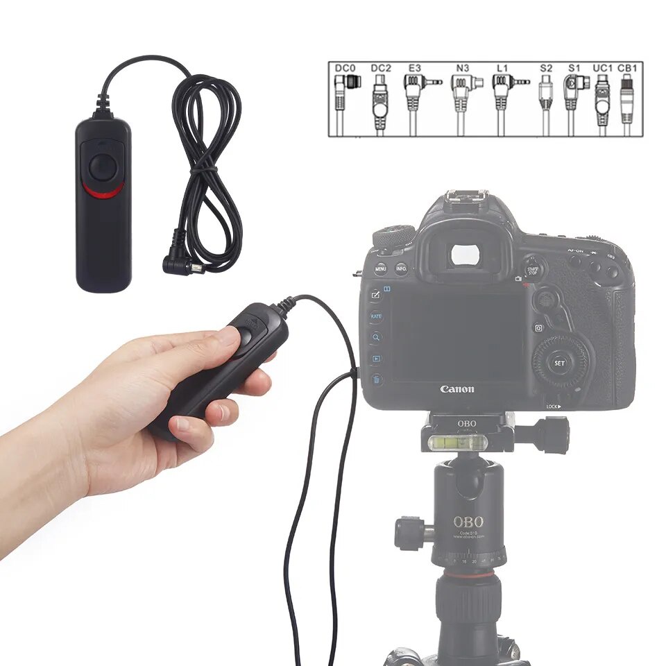 Camera Dslr Wired Timer Remote Control Shutter Release DC0 DC2 E2 L1 N3 E3 S1 S2 UC1 Cable For Canon