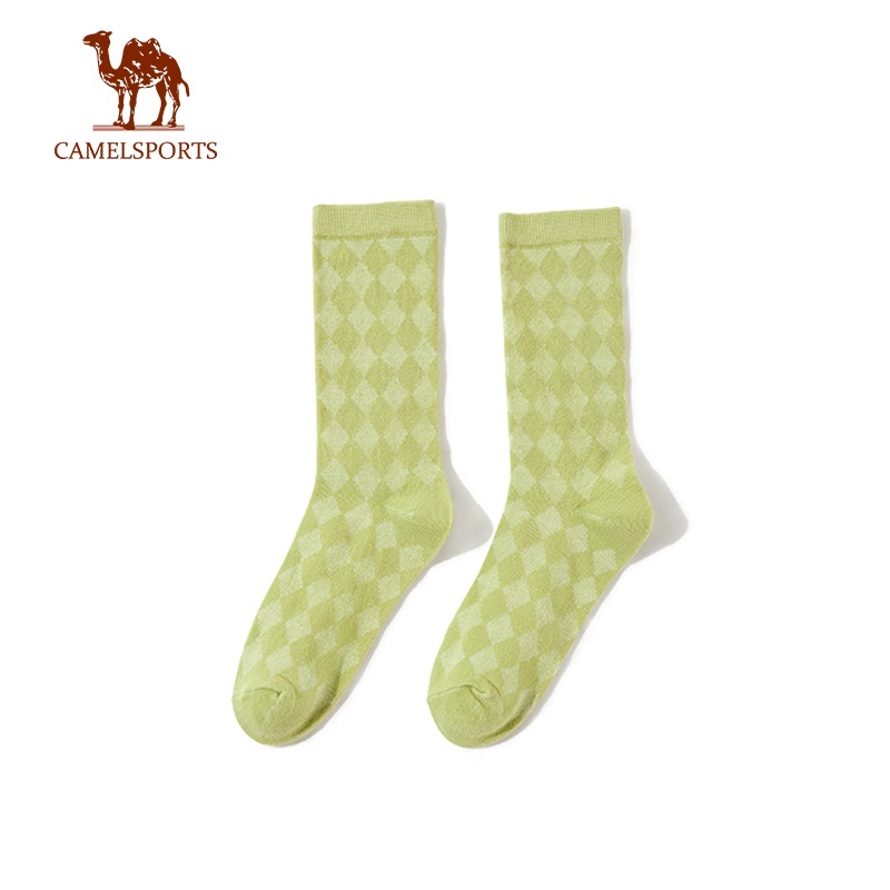 CAMEL SPORTS ถุงเท้ากีฬา ข้อกลาง นุ่ม สบาย ระบายอากาศ ไร้กระดูก ย้อนยุค ทุกฤดูกาล สําหรับผู้หญิง