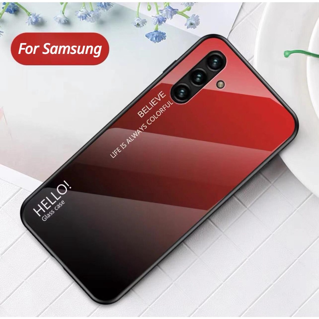 เคส Samsung A10 / A10s / A06 / A05 / A05s / A04 / A04s / A03s / A02 / A02s เคสซัมซุง เคสกระจกสองสี เ