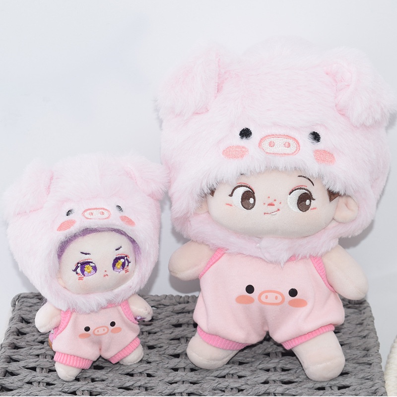 ใหม่ เสื้อผ้าตุ๊กตา ผ้าฝ้าย สีชมพู น่ารัก 10/20 ซม. อุปกรณ์เสริม DIY