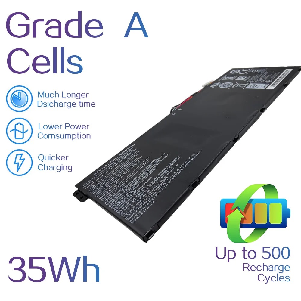 แบตเตอรี่แล็ปท็อป AC14B13J AC14B18J  for laptop repair laptop spare parts replacement Rechargeable L