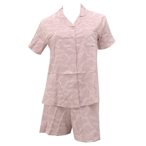 Wacoal Pajama INC 1002 - ลายเมฆสีชมพู Dusty