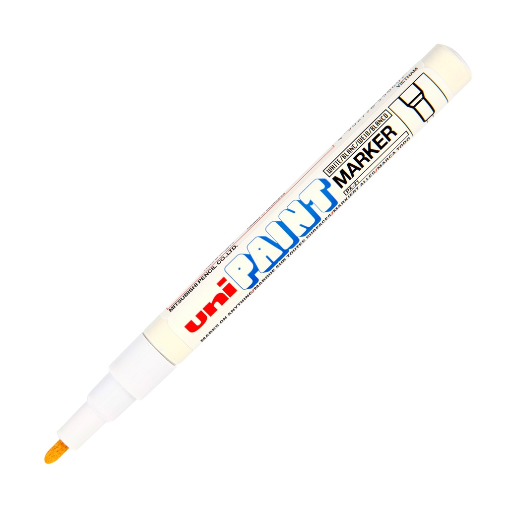 UNI ปากกาเพ้นท์ 0.8-1.2 มม. รุ่น PX-21 หมึกสีขาว