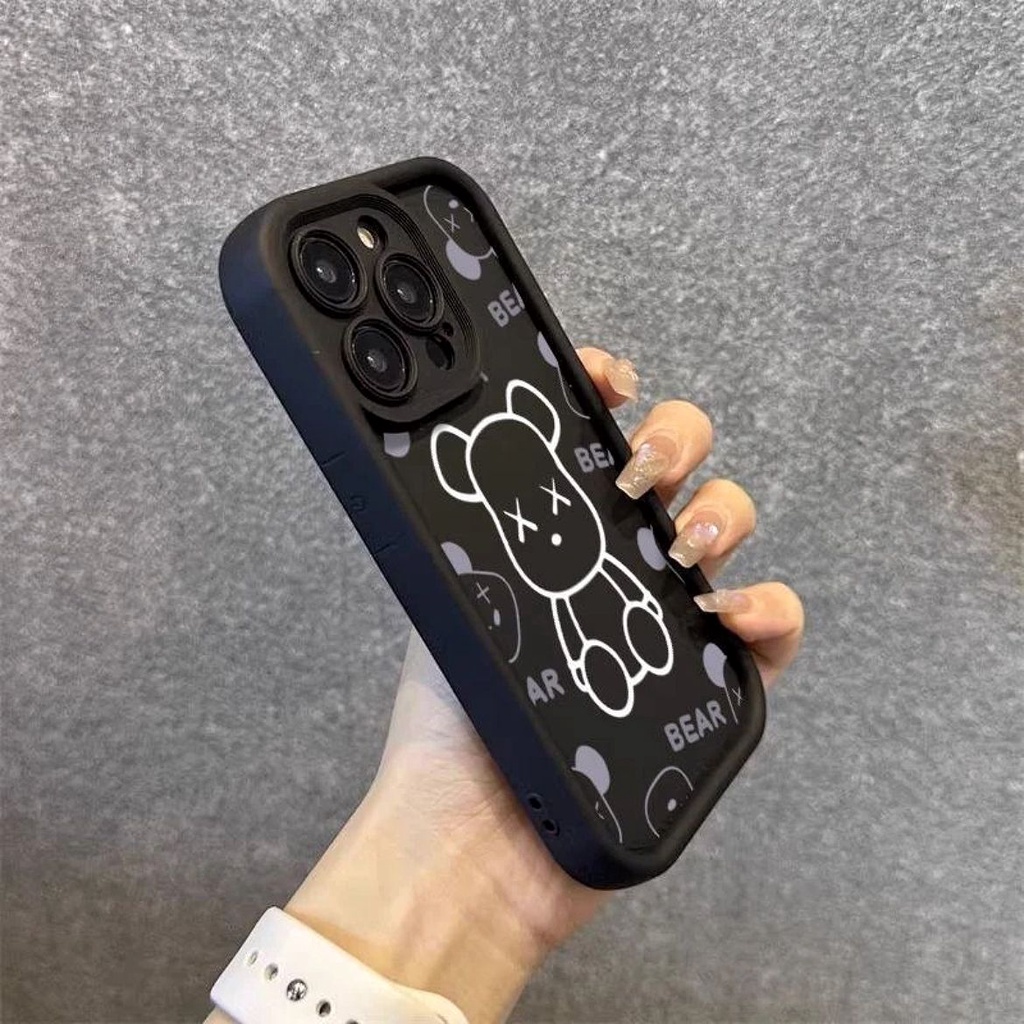 Violent Bear Precision Hole เหมาะสําหรับ Apple 15/16Promax เคสโทรศัพท์ iPhone13/14promax สไตล์ใหม่ 12 รวมทุกอย่าง 11Promax Soft Xsmax