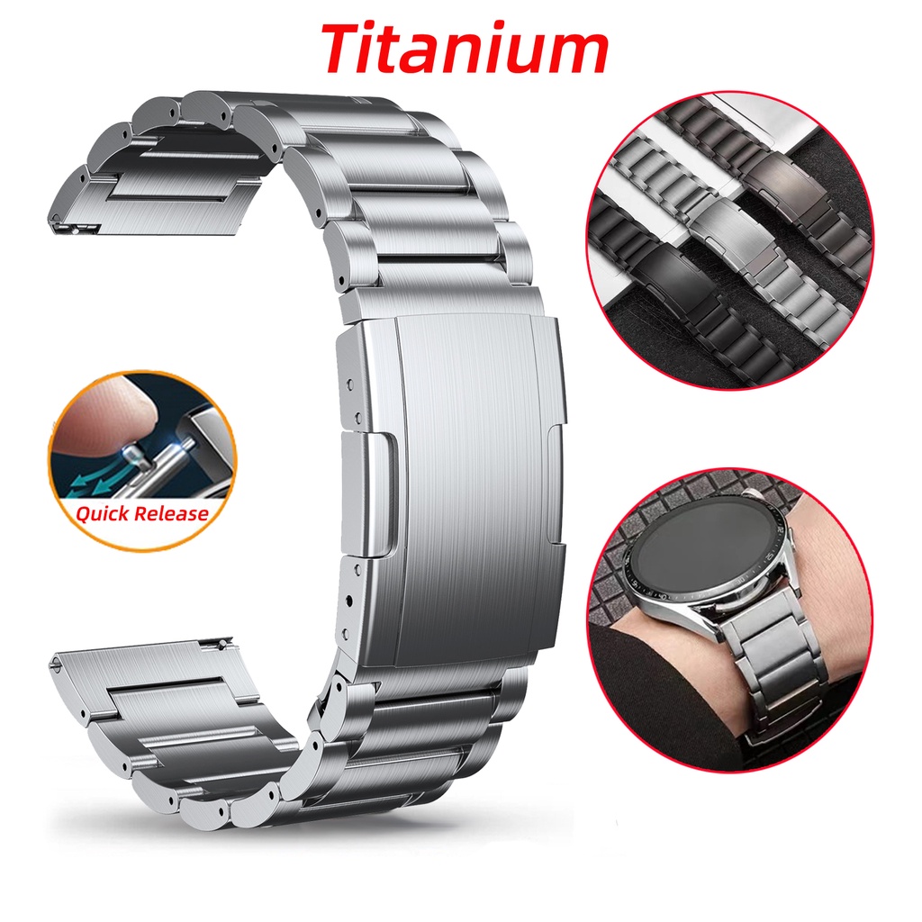 สายนาฬิกาข้อมือ โลหะผสมไทเทเนียม 22 มม. 20 มม. แบบเปลี่ยน สําหรับ Garmin Forerunner 265 255 745 645 245 165 158 55 Vivomove 3 HR