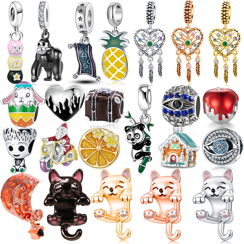 Pan's พร้อมส่ง จี้ลูกปัด ลายการ์ตูน หรูหรา สําหรับทําสร้อยคอ สร้อยข้อมือ diy